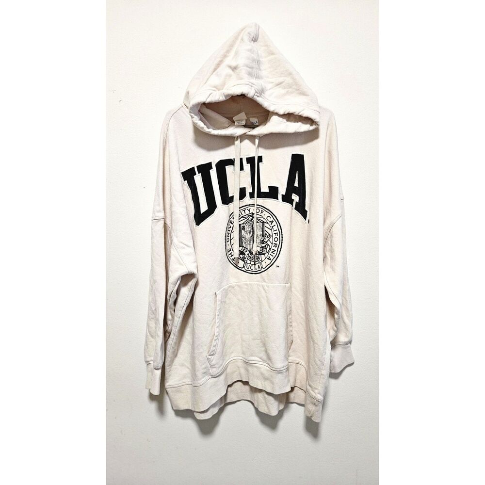 H&M UCLA Graphic Hoodie Cream XL